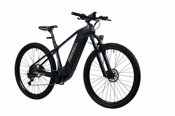 ブラック・カーボン・フレーム 電気駆動マウンテン・サイクル 液圧ディスクブレーキ性能と36V 15.6Ahバッテリー容量