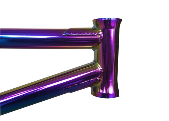 20インチBMXの自転車の虹フレームの油の流出の完全なcrmoの上の管20.75" RC 336mmの統合された頭部のTubeMidのbbの取り外し可能なブレーキ